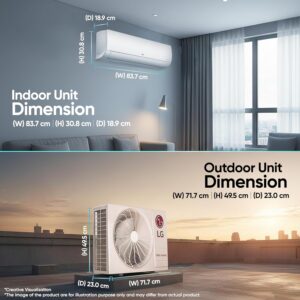 lg 1 ton 4 dual inverter split ac with ai cooling