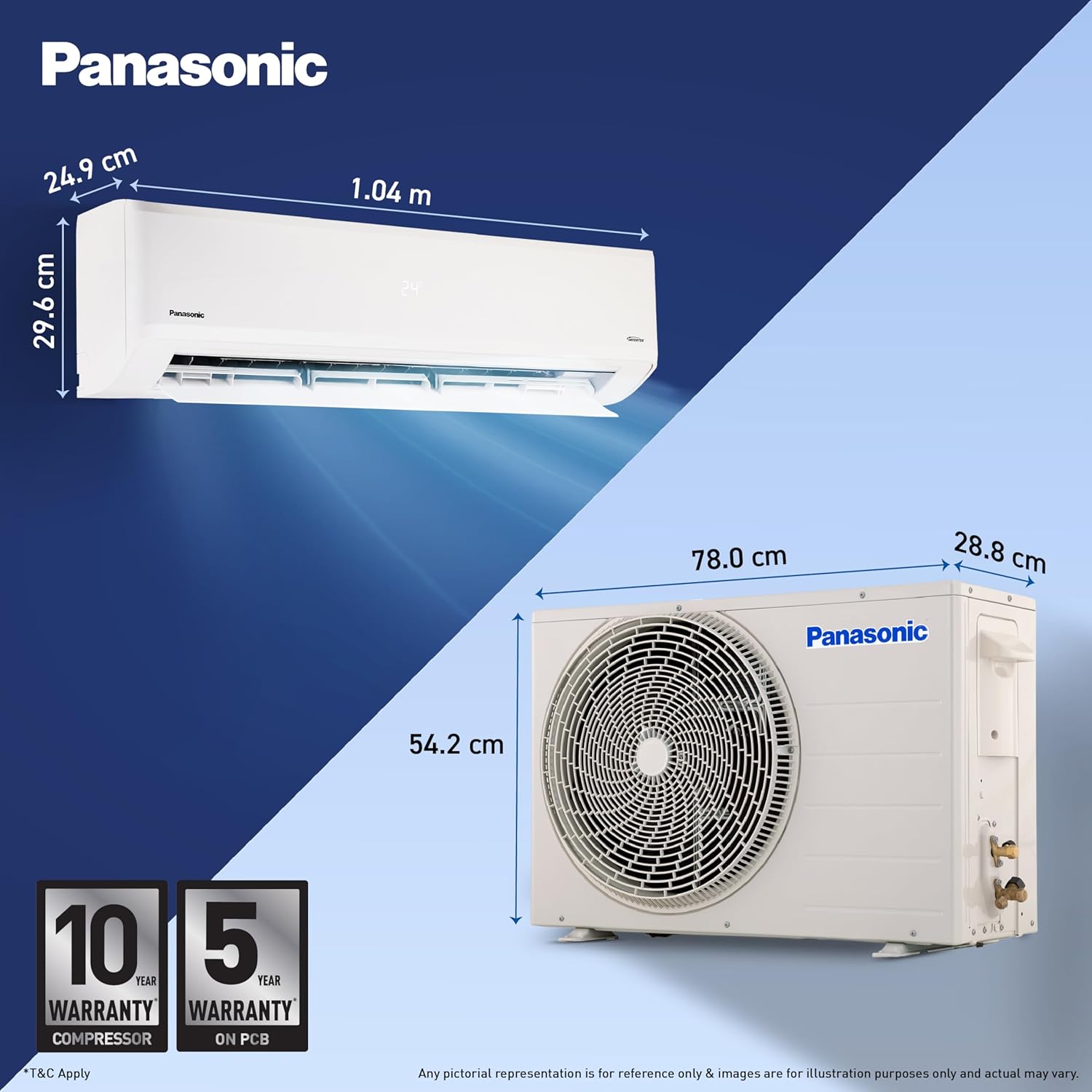 panasonic 1.5 ton 5 star,new star rated, premium wifi inverter smart split ac (dustbuster tech, matter enabled, ai, higher airflow, copper cond., 8in1 convertible,4 way,pm0.1 filter,cs/cu nu18bky5wx,white) panasonic 1.5 ton 5 star,new star rated, premium wifi inverter smart split ac (dustbuster tech, matter enabled, ai, higher airflow, copper cond., 8in1 convertible,4 way,pm0.1 filter,cs/cu nu18bky5wx,white)